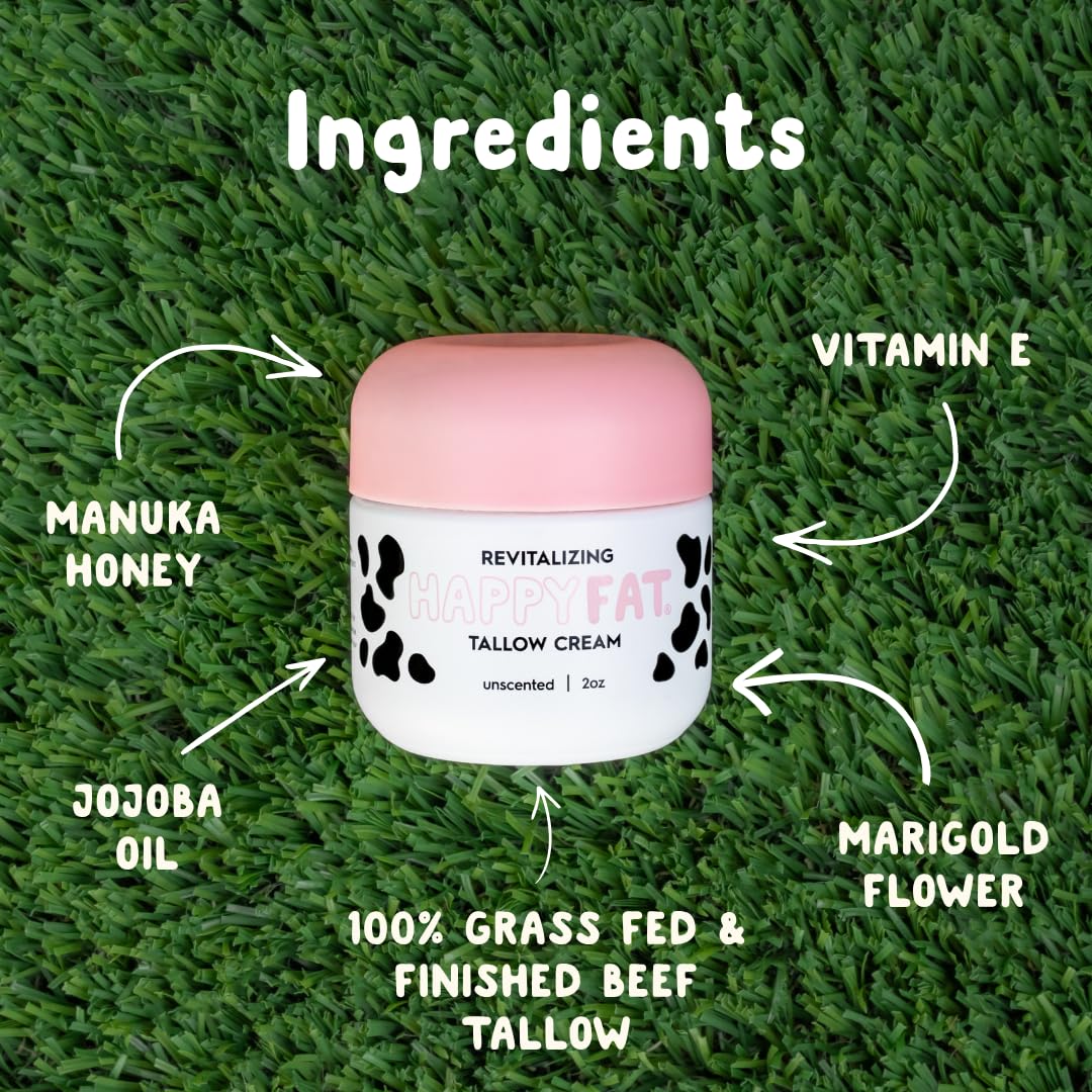 HappyFat opened jar with visible ingredients highlighting natural formulation benefit