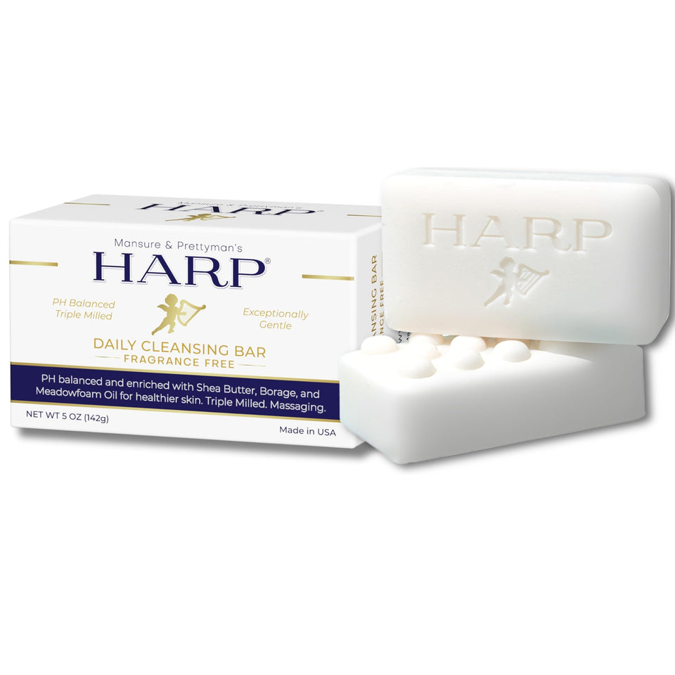 HARP bar front packaging showing fragrance free formula benefits