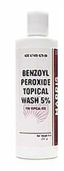 Harris PHARMACEUTICALS front bottle view showing acne wash and clear labeling benefit