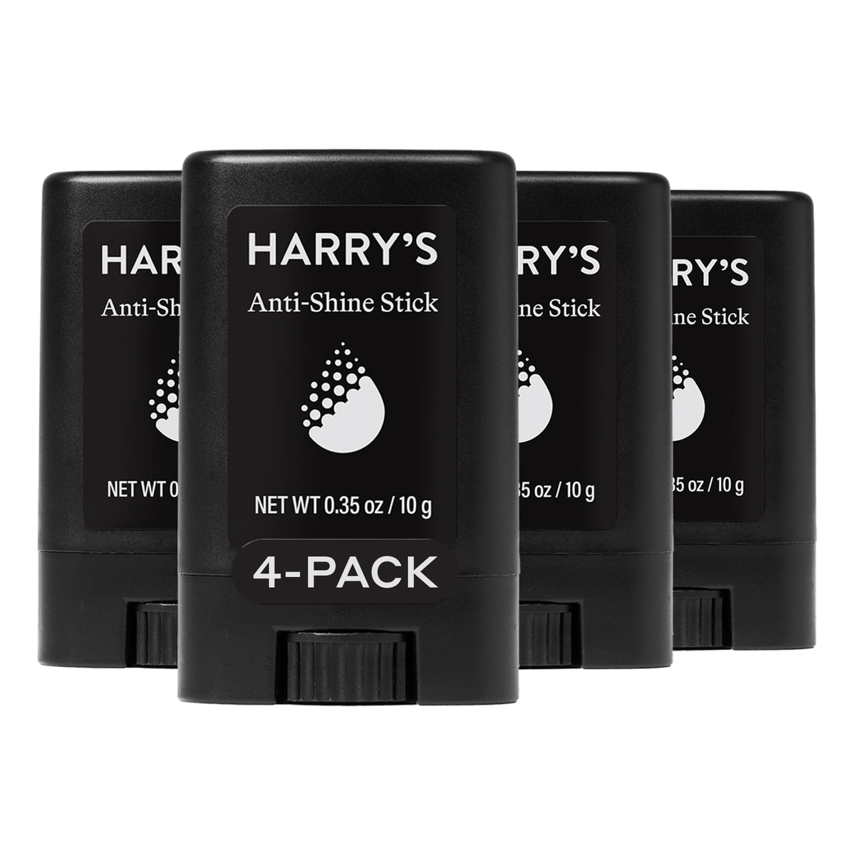Harry's front packaging of anti-shine stick showing compact travel-ready design and convenience