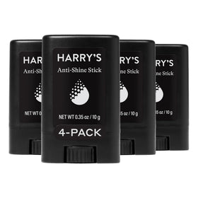 Harry's front packaging of anti-shine stick showing compact travel-ready design and convenience