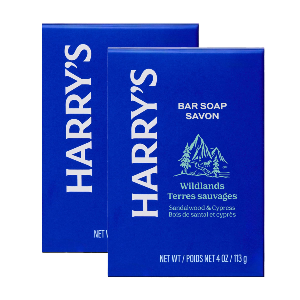 Harry's front packaging showing two 4 oz bars and product name for clarity