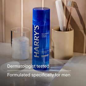 Harry's toner texture on hand demonstrating lightweight hydration benefit