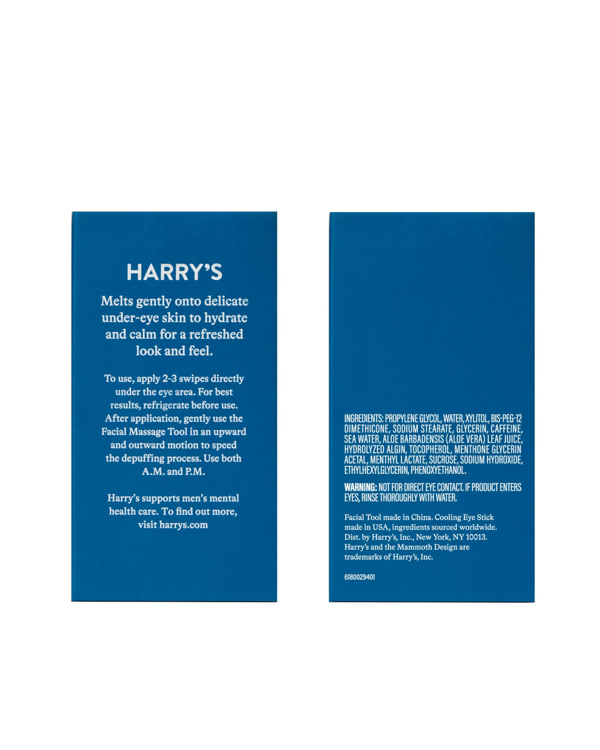 Harry's cooling eye stick close-up texture highlighting smooth application
