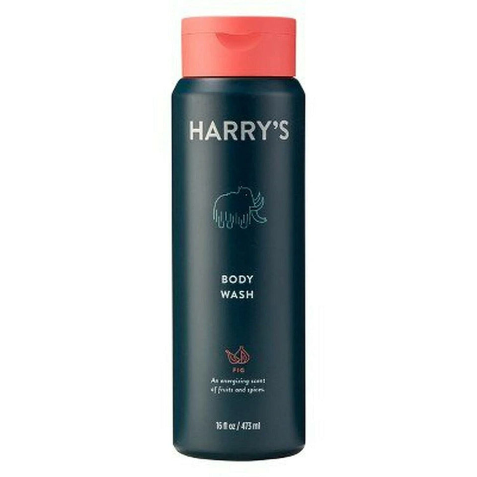 Harry's fig body wash front bottle showing label and 16 oz size, appealing everyday grooming