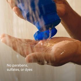 Harry's ingredient panel close-up highlighting sulfate and paraben-free formulation