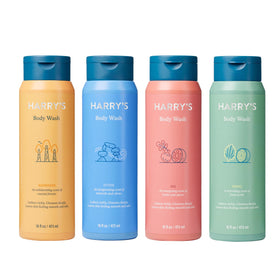 Harry's front view of four-pack packaging showing product variety and convenience