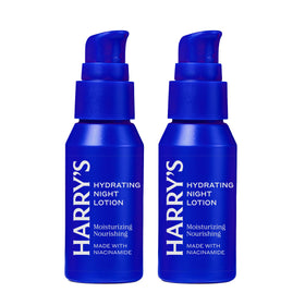 Harry's front packaging showing bottle and label, easy overnight hydration