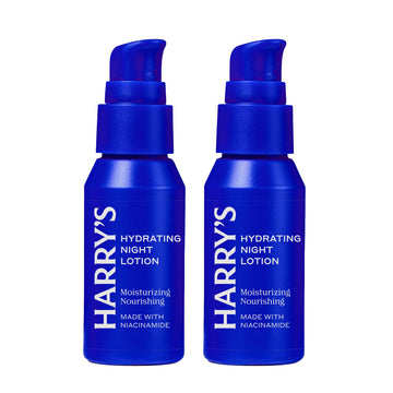 Harry's front packaging showing bottle and label, easy overnight hydration