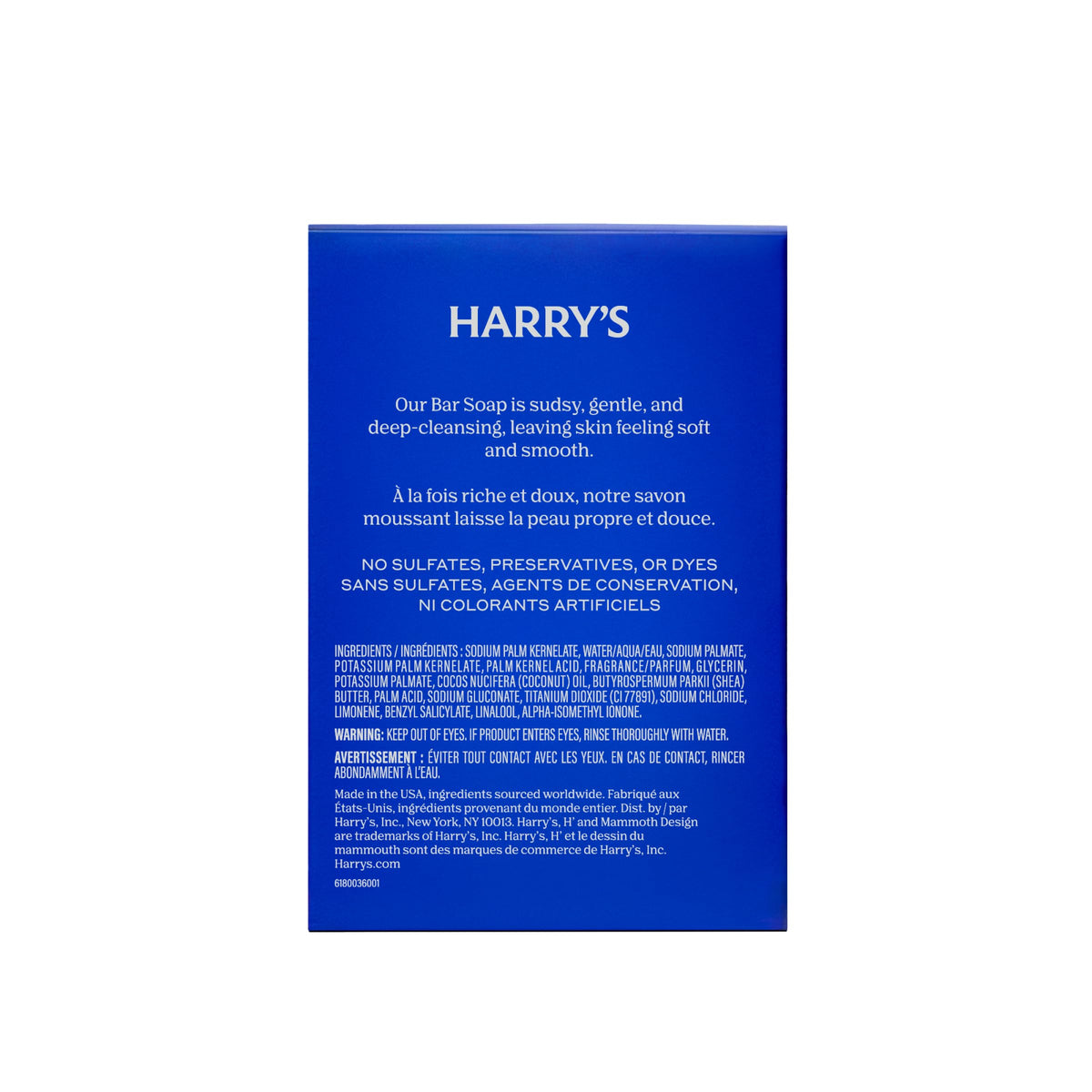 Harry's Redwood soap lather close-up demonstrating rich foamy cleansing