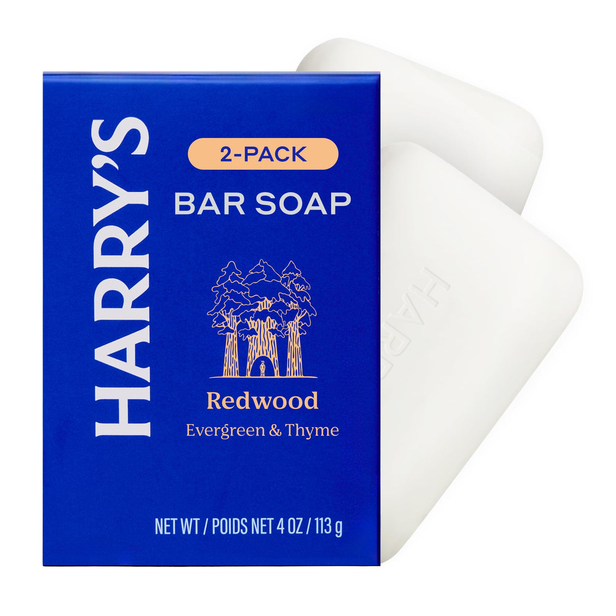 Harry's soap label and ingredients panel showing plant-based composition