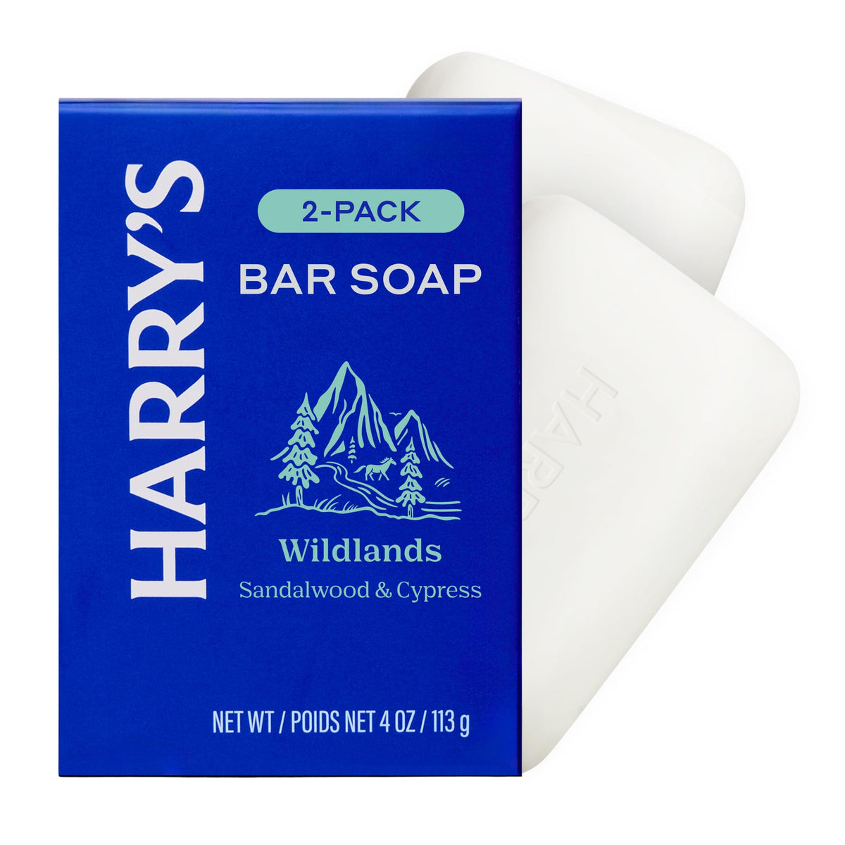 Harry's soap next to a ruler to show 4 oz bar size and travel-friendly benefit