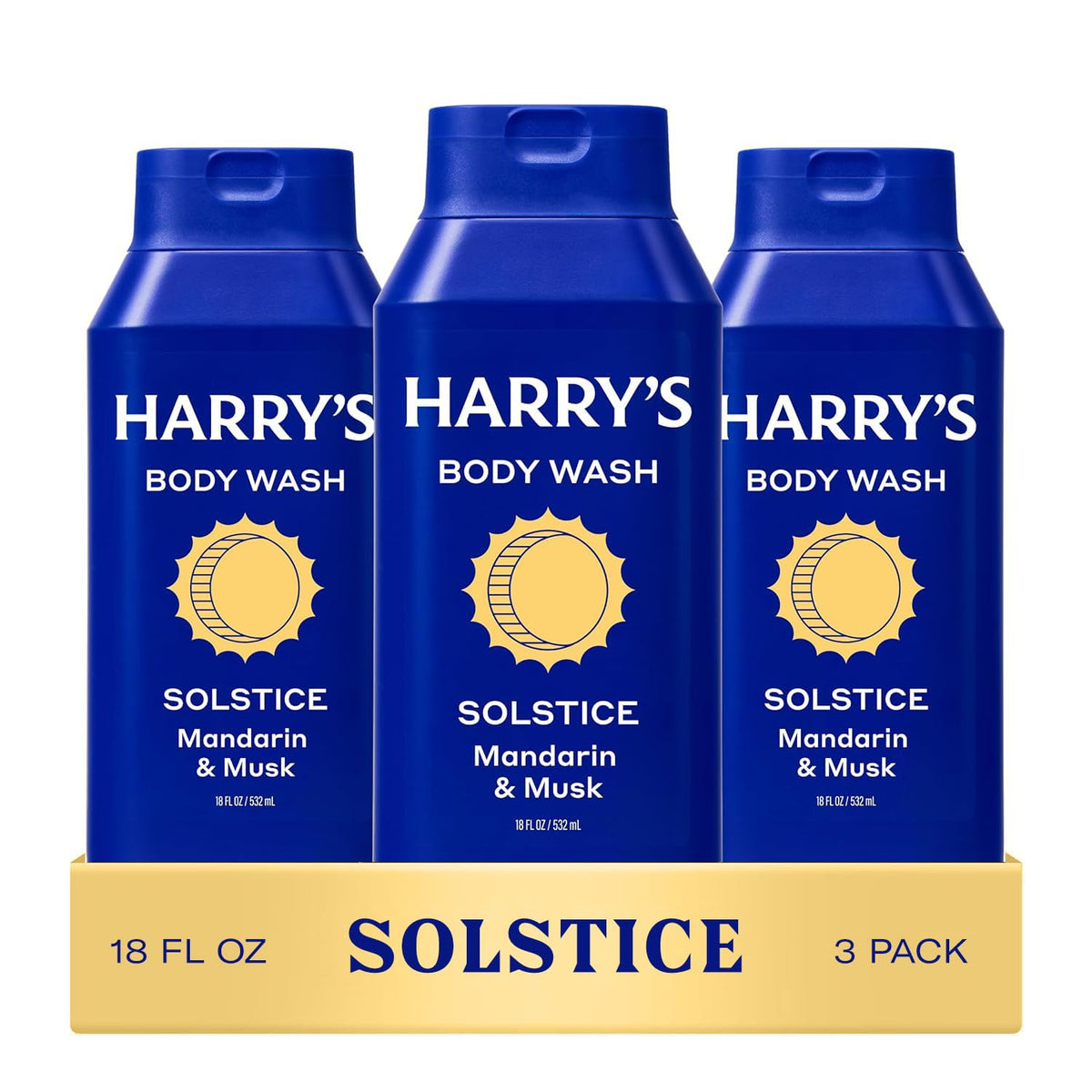 Harry's Solstice front packaging showing bottle and label for easy identification