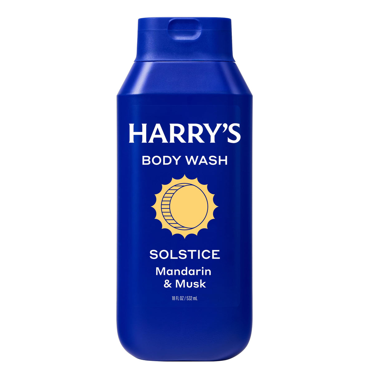 Harry's Solstice ingredients label close-up showing gentle, clean formulation
