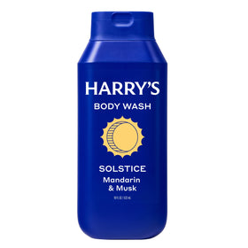 Harry's Solstice ingredients label close-up showing gentle, clean formulation
