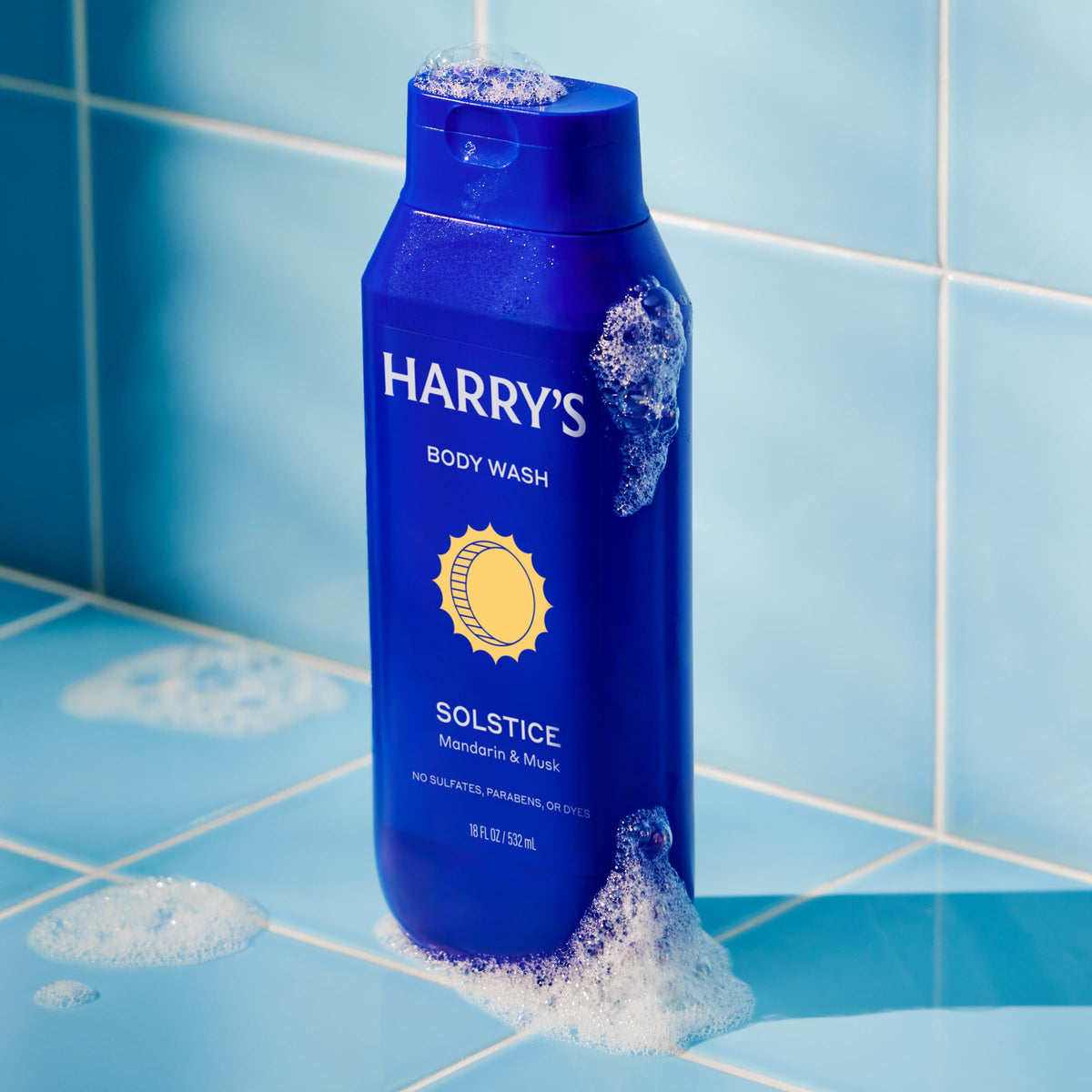 Harry's Solstice foamy lather texture demonstrating rich cleanser and softness