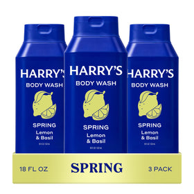 Harry's front packaging showing Spring scent and product benefits