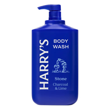 Harry's front bottle showing Stone scent and 30 fl oz size for long-lasting use