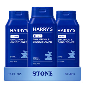 Harry's front packaging showing Stone scent and clean design for quick identification