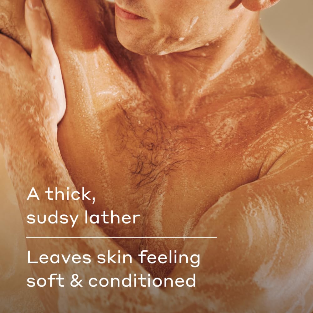 Man using Harry's in a shower showcasing a refreshing, clean routine benefit