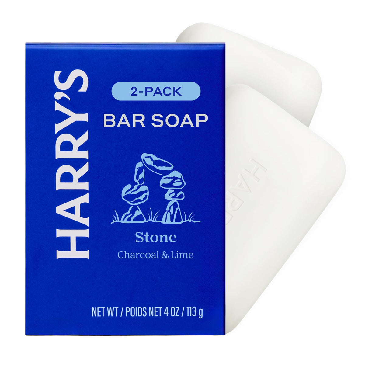 Harry's Stone label close-up showing ingredient simplicity and clean formula