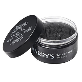 Harry's Tattoo Frost front packaging showing label and jar, clear product benefit