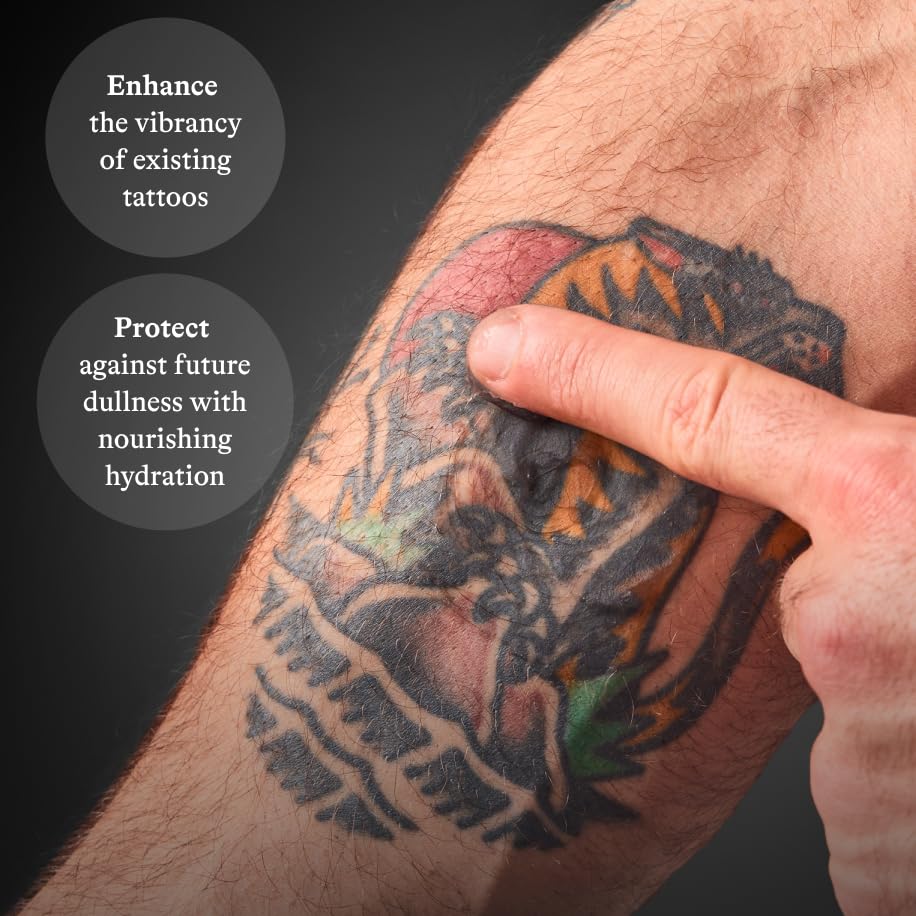 Harry’s Tattoo Frost size comparison with coin for scale, travel-friendly convenience