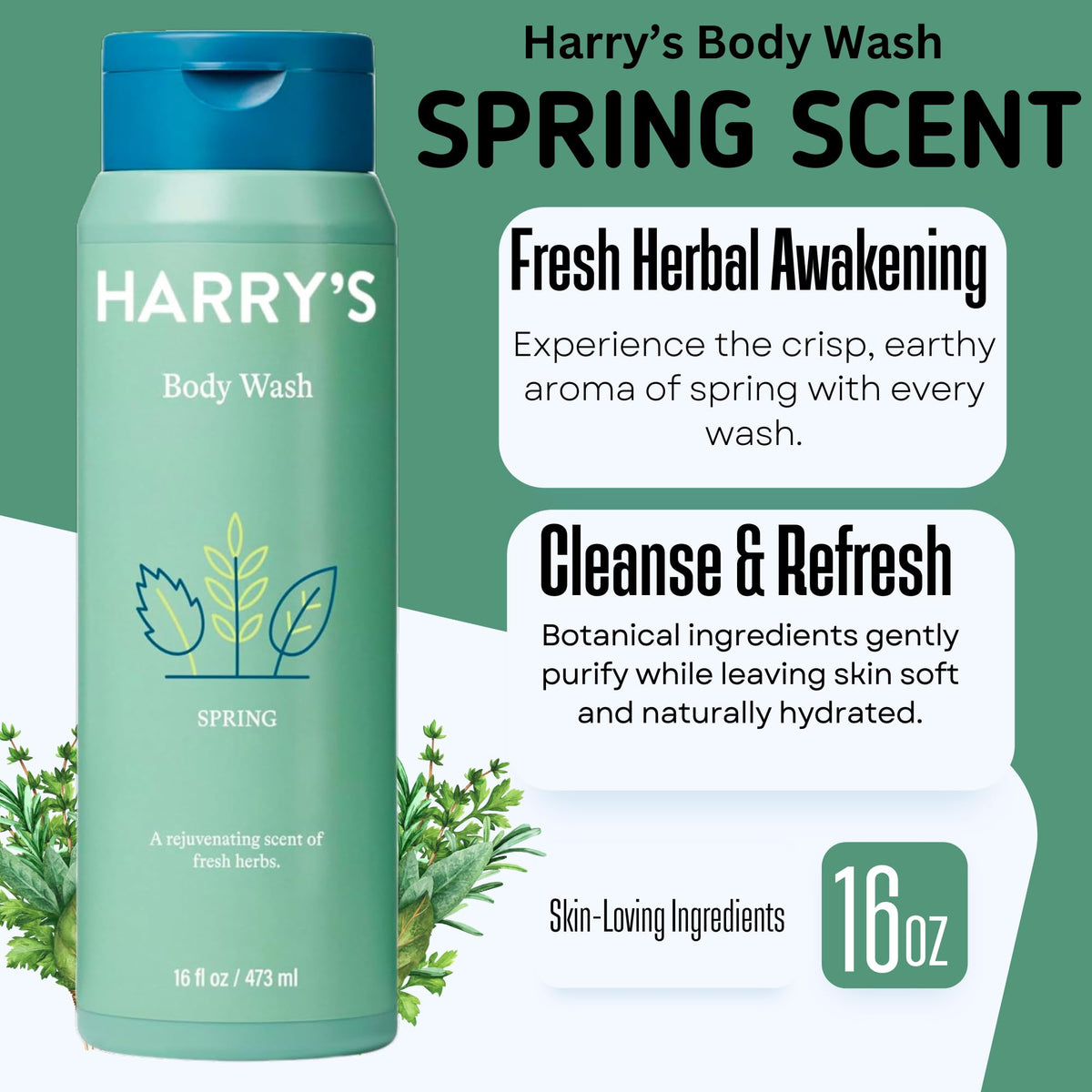 Harry's body wash in use in the shower showing effective cleansing action