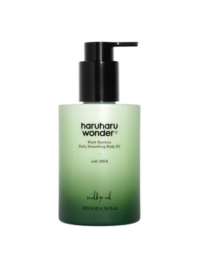 HARUHARU black bamboo front bottle showing sleek packaging and daily hydration