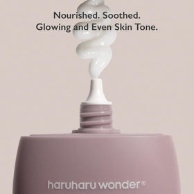 HARUHARU cream applied on hand demonstrating lightweight feel and immediate hydration