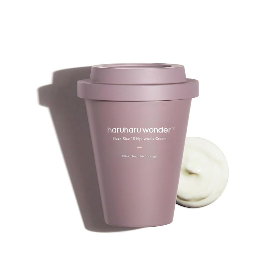 HARUHARU jar front view showing sleek packaging and vegan benefits