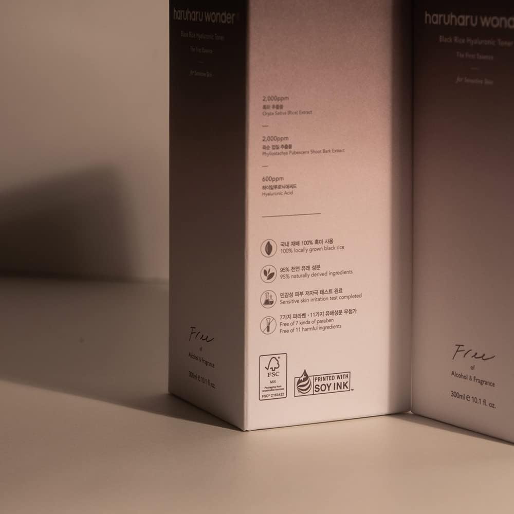HARUHARU watery toner texture on a white surface for quick absorption