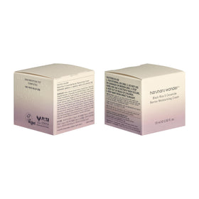 HARUHARU cream staged in travel pouch for on-the-go barrier repair