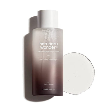 HARUHARU front bottle showing toner and clear design for hydrated skin