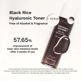 HARUHARU black rice ingredient visual emphasizing antioxidant hydration