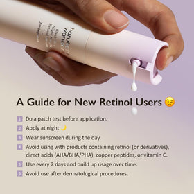 HARUHARU applying serum in night routine for smoothing and firming effect