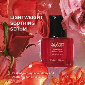 HARUHARU serum layered under moisturizer to demonstrate routine compatibility