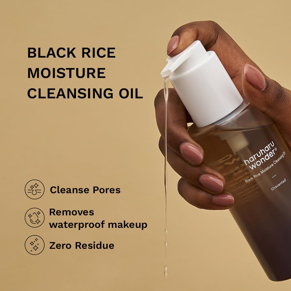 HARUHARU close-up texture drop highlighting silky, hydrating oil