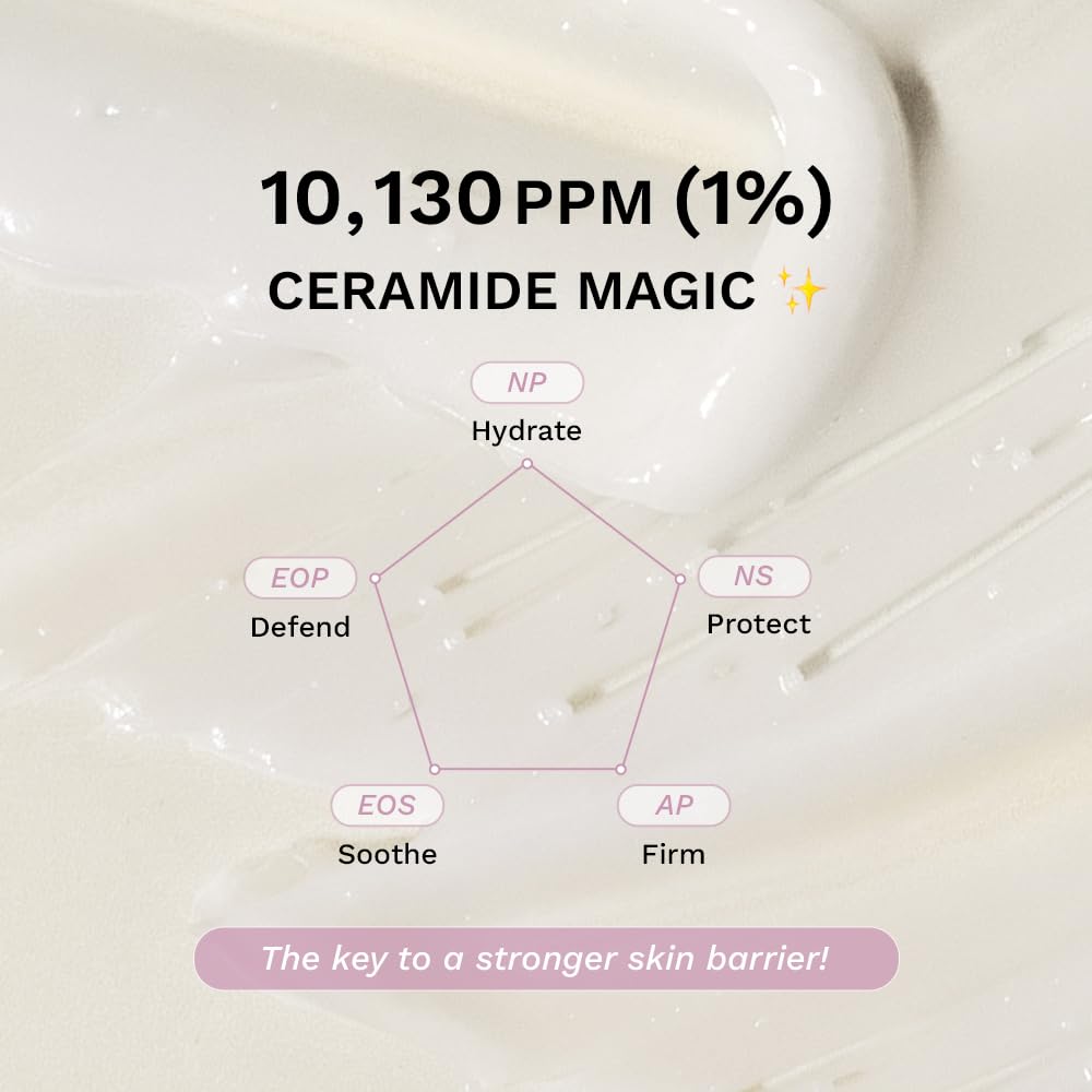 HARUHARU cream texture on fingers demonstrating lightweight hydration