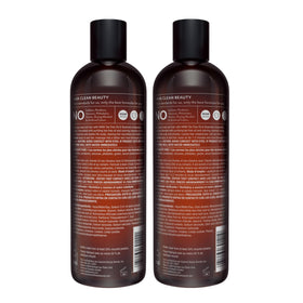 HASK 12oz bottle in hand showing size and easy use for travel-friendly care