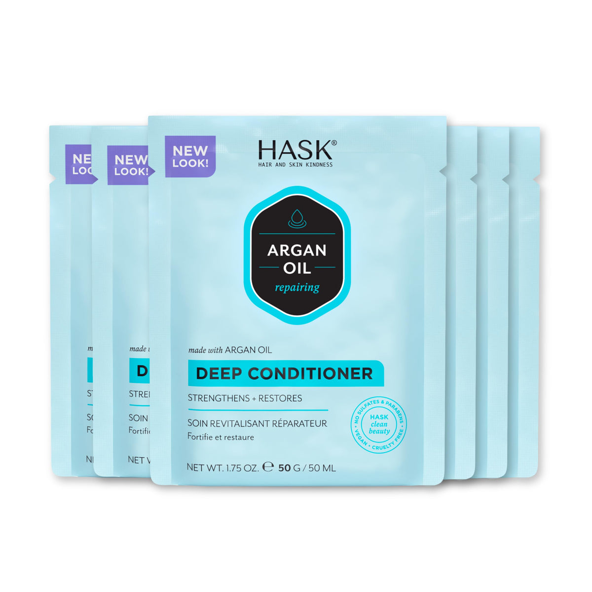 HASK front packaging showing product and benefits for softer hair