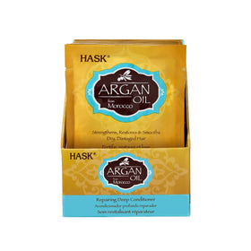 HASK treated hair after use showing improved shine and smoother-looking strands