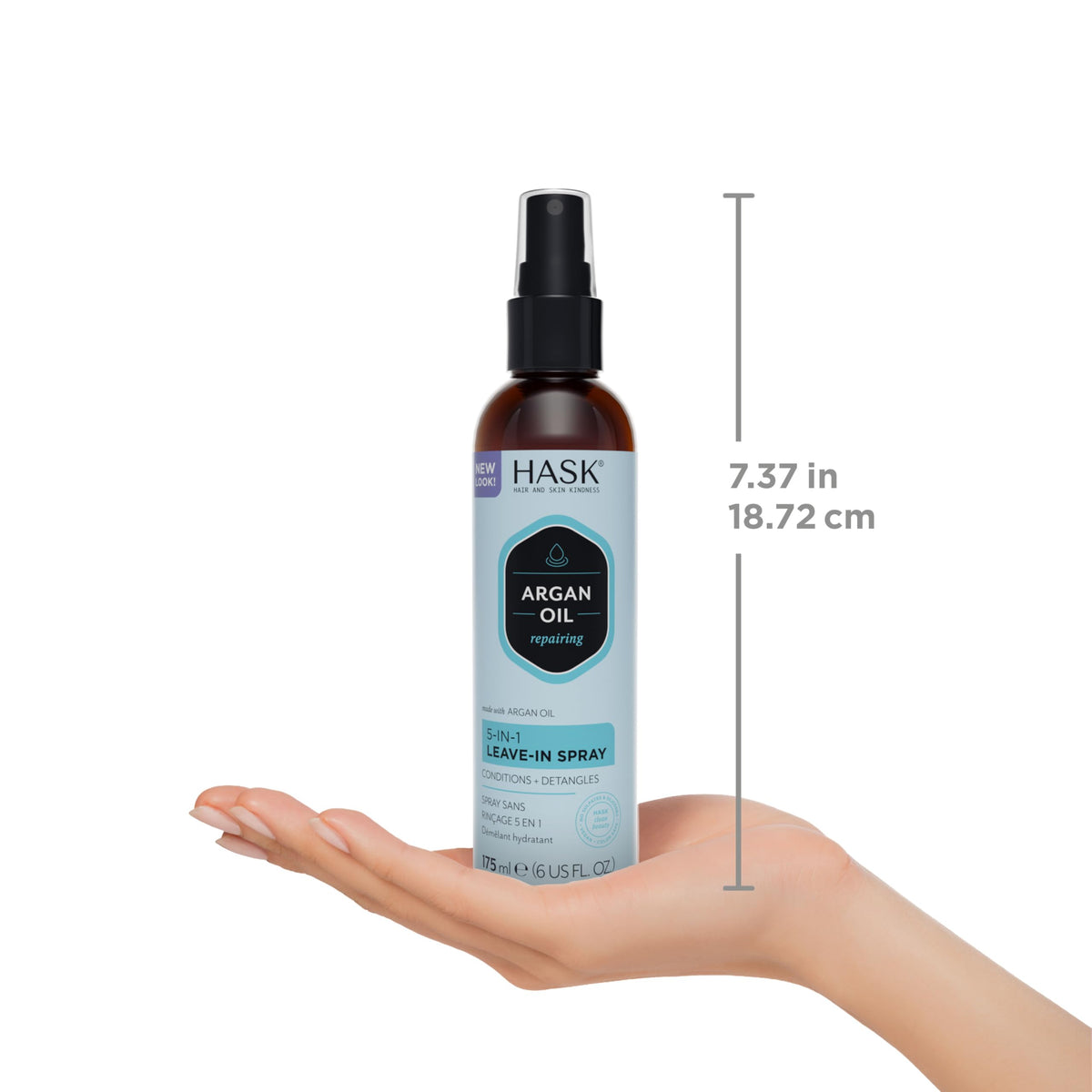 HASK argan oil before and after shiny hair comparison showing improved shine benefit