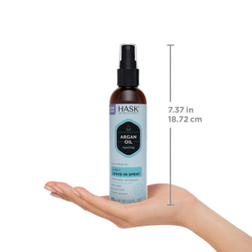 HASK argan oil before and after shiny hair comparison showing improved shine benefit