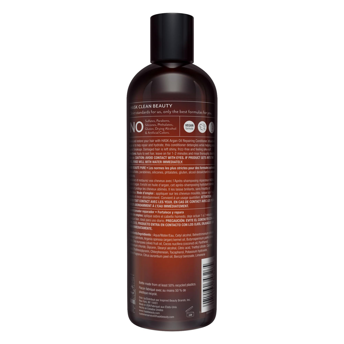HASK conditioner on bathroom shelf in styled setting suggesting everyday use benefit