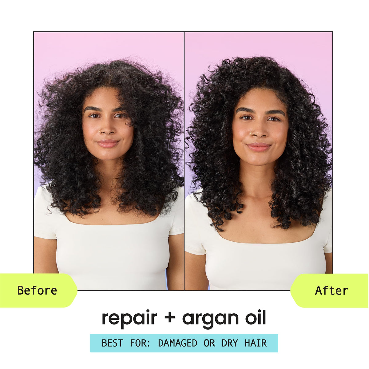 HASK argan oil repairing deep conditioner packette front view delivering concentrated moisture
