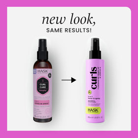 HASK close‑up spray nozzle demonstrating even mist and convenient application benefit