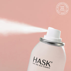 Side-by-side before and after using HASK dry shampoo for visible volume