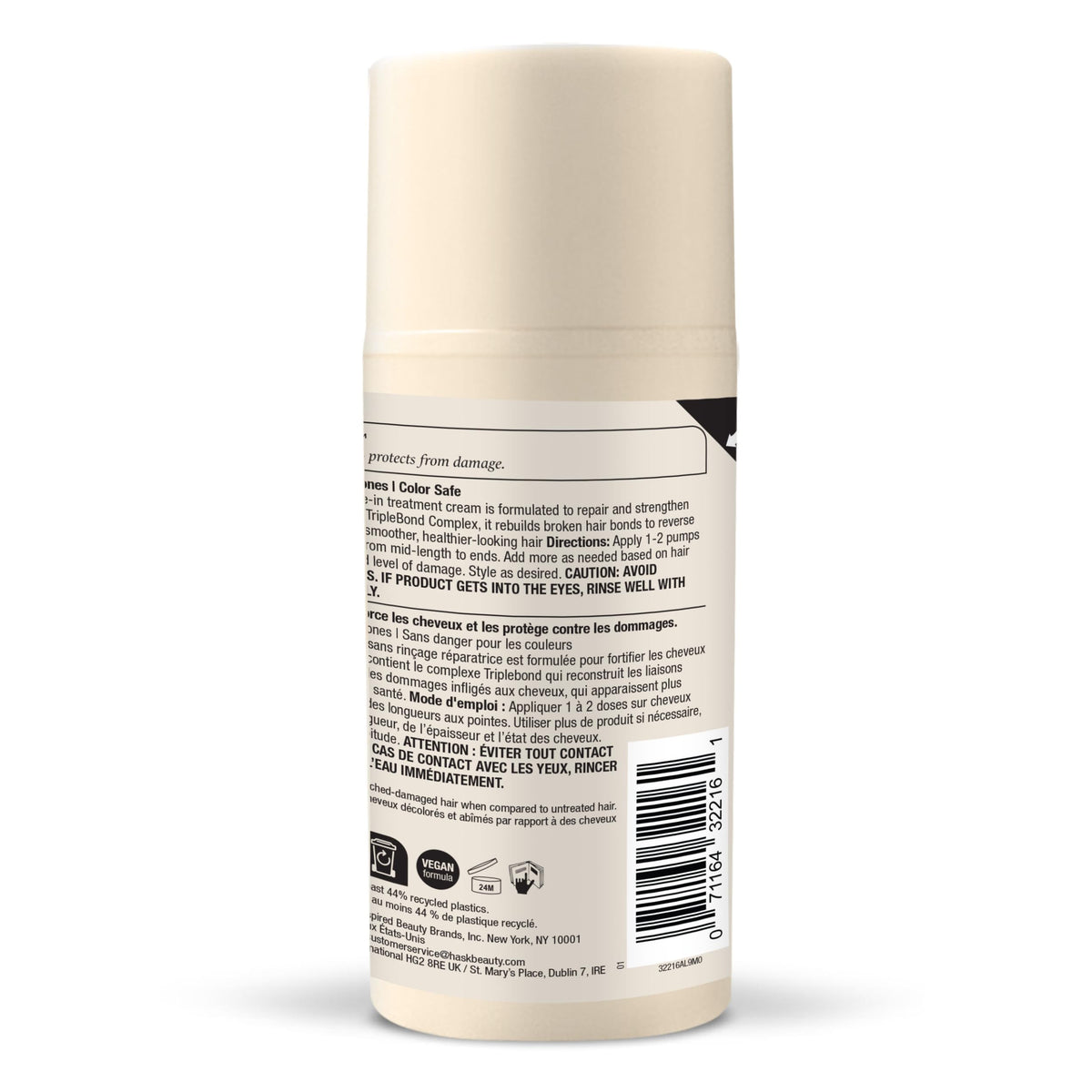 HASK 3.3 oz bottle next to ruler for accurate size reference