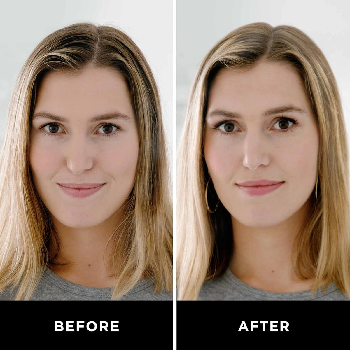 HASK charcoal dry shampoo aerosol spray action demonstrating instant volume benefit